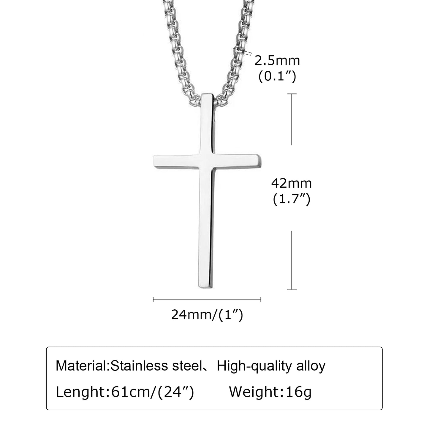 HydroX FaithSteel™ Cross Necklace